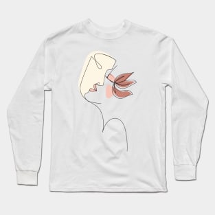 Line Art Kiss Long Sleeve T-Shirt